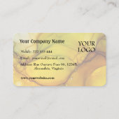 Gelassenheit in grünen Abstrakten Blütenformen Visitenkarte (Rückseite)