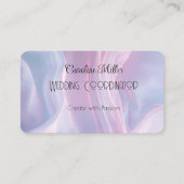 Gelassenheit in rosa Abstrakter Hochzeitskoordinat Visitenkarte (Vorderseite)