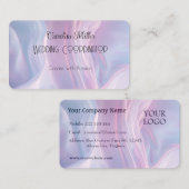 Gelassenheit in rosa Abstrakter Hochzeitskoordinat Visitenkarte (Vorne/Hinten)