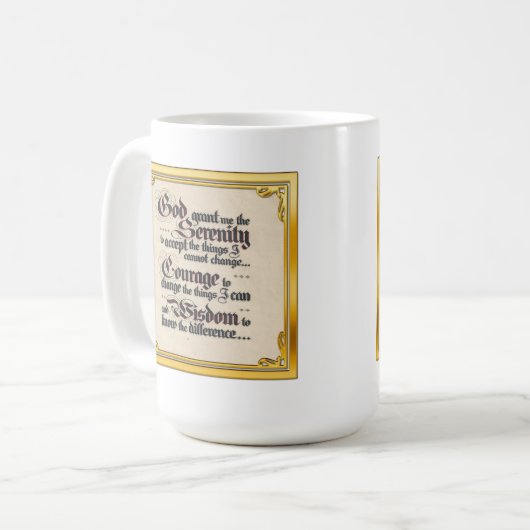 Gelassenheit Kaffeetasse (Vorderseite Links)