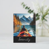 Gelassenheit | Kajak am See Postkarte (Stehend Vorderseite)