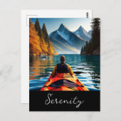 Gelassenheit | Kajak am See Postkarte (Vorne/Hinten)