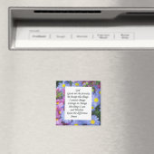 Gelassenheit mit rosa und blauen Blumen Magnet (In Situ (Geschirrspüler))