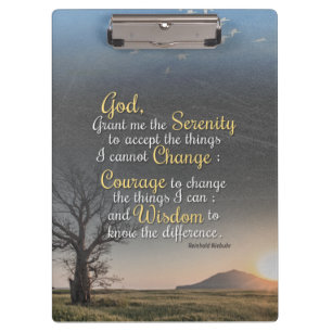 Gelassenheit, Mut und Weisheit Klemmbrett