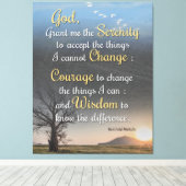 Gelassenheit, Mut und Weisheit Leinwanddruck (Insitu (Holzboden))