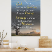 Gelassenheit, Mut und Weisheit Poster (Küche)