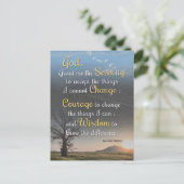 Gelassenheit, Mut und Weisheit Postkarte (Stehend Vorderseite)
