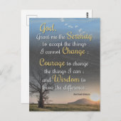 Gelassenheit, Mut und Weisheit Postkarte (Vorne/Hinten)