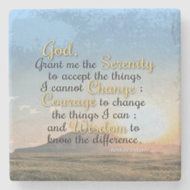 Gelassenheit, Mut und Weisheit Steinuntersetzer