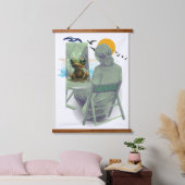Gelassenheit Wandteppich Mit Holzrahmen (Schlafzimmer)