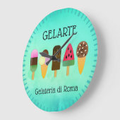 Gelateria / Eiscreme-Parlor Eiscreme Große Wanduhr (Winkel)