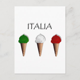 Gelati Italia Eiscreme-Flagge Italiens Postkarte