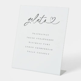 Gelato Flavors Dessert Table Wedding Party Sign Sockelschild