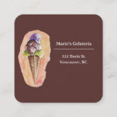 Gelato Gelateria Ice Creme Shop Quadratische Visitenkarte (Vorderseite)