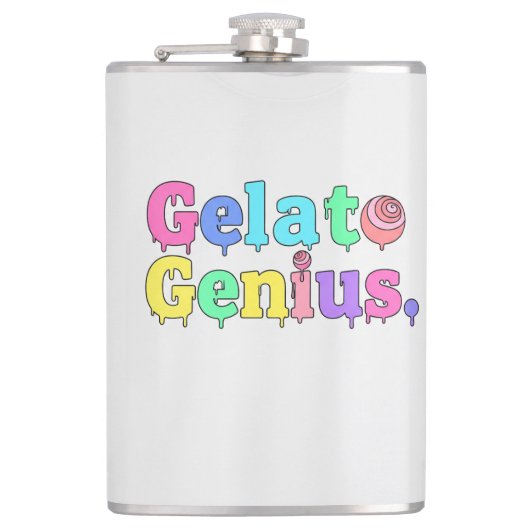 Gelato Genius. Flachmann (Vorderseite)