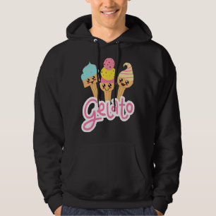 Gelato und italienisches Dessert Gelato Happy Face Hoodie