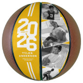 Gelb 2025 Abschluss Senior 4 Foto Basketball (Vertikal)