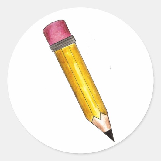 Gelb #2 Aufkleber für den Stift Pink-Radierer der  (Vorderseite)