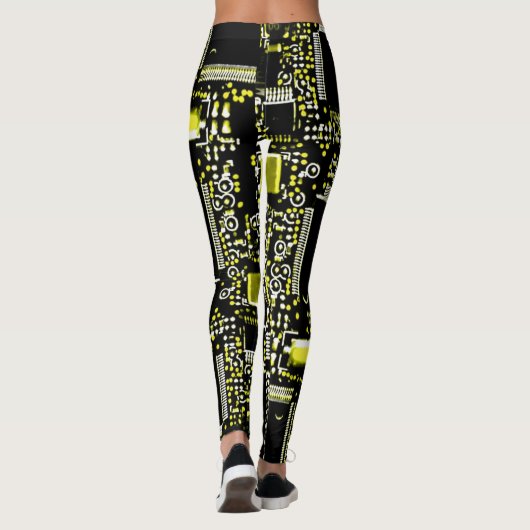 Gelb 2 im Kreis über Leggings (Rückseite)