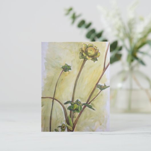 "Gelb 2" Postkarte (Stehend Vorderseite)