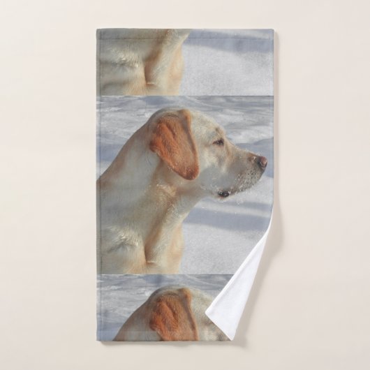 Gelb 4 Labrador Badhandtuch Set (Handtuch)