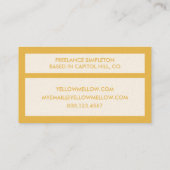 Gelb, 4 Punkte Visitenkarte (Rückseite)