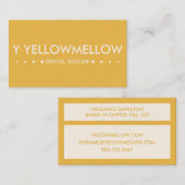 Gelb, 4 Punkte Visitenkarte (Vorne/Hinten)