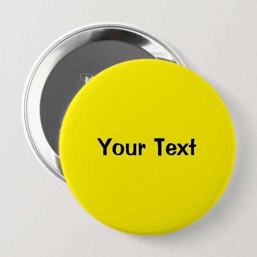 Gelb 4" Vorlage für benutzerdefinierte Text Button (Vorne & Hinten)
