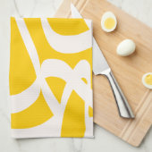Gelb abstrakt geschirrtuch (Viertel Falte)