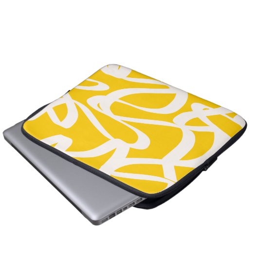 Gelb abstrakt laptopschutzhülle (Vorne Knopf)