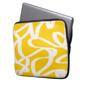 Gelb abstrakt laptopschutzhülle (Vorderseite Links)