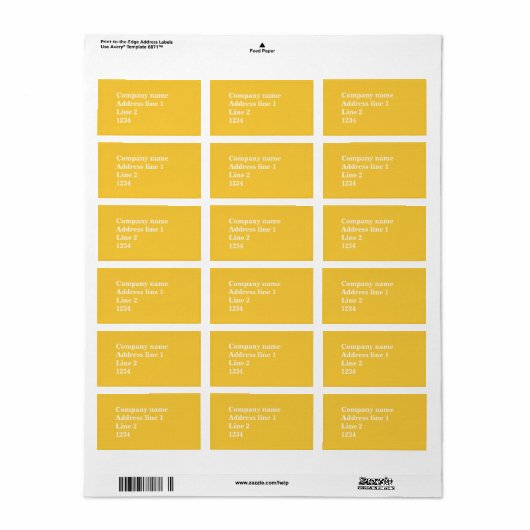 gelb adressaufkleber (Vorne)