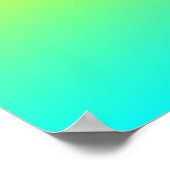 Gelb-Aqua-Verlauf Poster (Ecke)