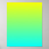Gelb-Aqua-Verlauf Poster (Vorne)
