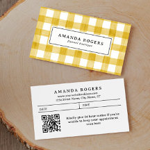 Gelb Aquarell Büffel Karo QR CODE modern