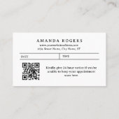 Gelb Aquarell Büffel Karo QR CODE modern Terminkarte (Rückseite)