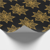 Gelb auf Blume mit schwarzer Hautfarbe Geschenkpapier (Ecke)