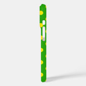 Gelb auf grünem Polka-Punkte-Musterdesign  Case-Mate iPhone Hülle (Rückseite / Links)