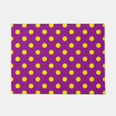 Gelb auf Lila Polka Dots Design Fußmatte (Vorderseite)