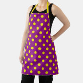 Gelb auf Lila Polka Dots Design Schürze (InSitu)