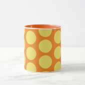 Gelb auf Orange Polka Dot Art Tassen Cup (Zentrum)