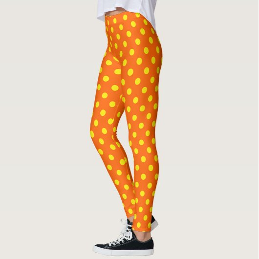 Gelb auf Orange Polka Dots Design Leggings