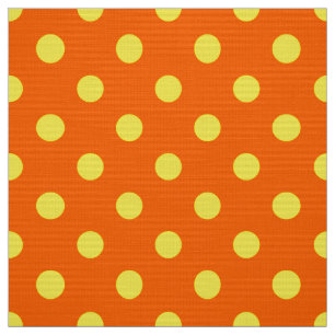 Gelb auf Orange Polka Dots Design Stoff