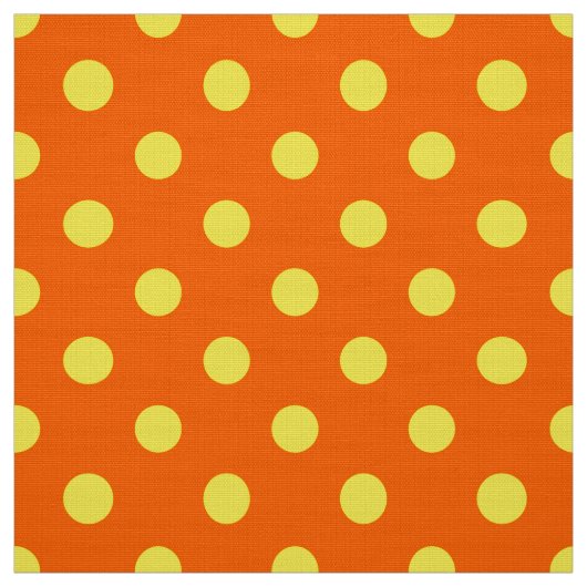 Gelb auf Orange Polka Dots Design Stoff (Muster)
