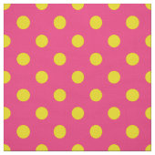 Gelb auf rosa Polka Dots Design Stoff (Muster)