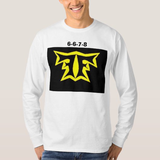 Gelb auf Schwarzem T-Shirt (Vorderseite)