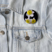 Gelb auf weißem Daffodil Button (Beispiel)