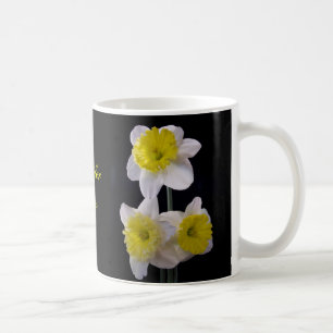 Gelb auf weißem Daffodil Kaffeetasse