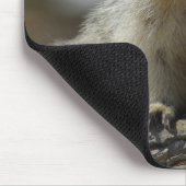 Gelb aufgeblähtes Murmeltier Mousepad (Ecke)