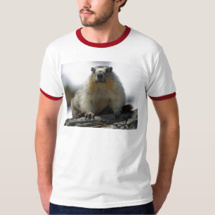 Gelb aufgeblähtes Murmeltier T-Shirt
